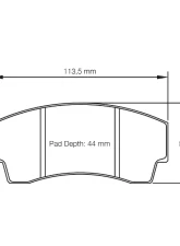 Pagid Racing Brake Pads RSL 1 Yellow AP Racing CP3345 D44 Calipers                                     - 2127 RSL1 - Image 2