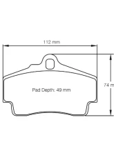 Pagid Racing Rear Brake Pads RSL 1 YellowPorsche 981 Boxster 2016                                     - 2406 RSL1 - Image 2