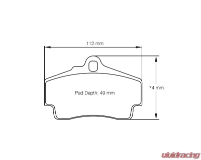 Pagid Racing Rear Brake Pads RSL 1 YellowPorsche 981 Boxster 2016 - 2406 RSL1