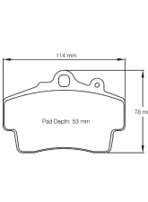 Pagid Racing Front Brake Pads RSL 29 Yellow Porsche Boxster 986 1996-2005                                     - 2407 29 - Image 2
