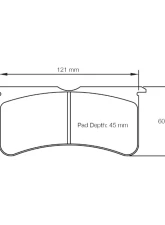 Pagid Racing Front Brake Pads RSL 1 Yellow Opel Adam Rallye R2 2014                                     - 2555 RSL1 - Image 2