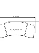 Pagid Racing Front Brake Pads RSL 1 Yellow BMW Z4 GT3 2013-2015                                     - 2557 RSL1 - Image 2
