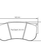 Pagid Racing Front Brake Pads RSL 2 Yellow Lexus RC F GT3 2017                                     - 2560 RSL2 - Image 2