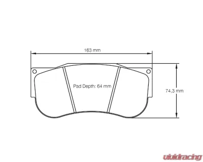 Pagid Racing Front Brake Pads RSL 2 Yellow Lexus RC F GT3 2017 - 2560 RSL2