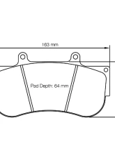 Pagid Racing Front Brake Pads RSL 1 Yellow Mercedes AMG GT GT3 2016                                     - 2564 RSL1 - Image 2