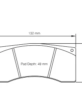 Pagid Racing Front Brake Pads RSL 1 Yellow Alpine A110 Cup | A110 GT4 2017                                     - 2704 RSL1 - Image 2