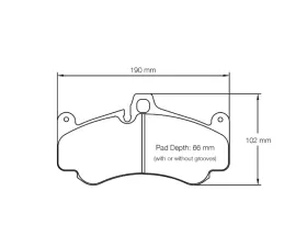 Pagid Racing Front Brake Pads RSC 3 Black Porsche 996 GT2 | 996 GT3 2002-2005