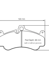 Pagid Racing Front Brake Pads RSC 1 Black Porsche 996 GT2 | 996 GT3 2002-2005                                     - 2707 RSC1 - Image 2