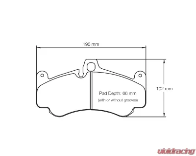 Pagid Racing Front Brake Pads RSC 1 Black Porsche 996 GT2 | 996 GT3 2002-2005 - 2707 RSC1