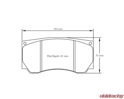 Pagid Racing Brake Pads RST 2 Red AP Racing CP5850 D61 Calipers - 3279 RST2