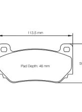 Pagid Racing Front/Rear Brake Pads RSC 1 Black Caterham | Lotus                                     - 4349 RSC1 - Image 2