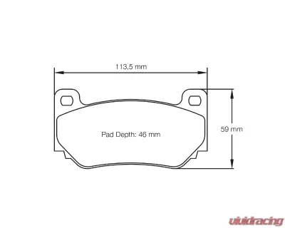 Pagid Racing Front/Rear Brake Pads RSC 1 Black Caterham | Lotus - 4349 RSC1