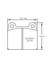 Pagid Racing Front Brake Pads RSH 29E Light Blue Porsche 911 S 1972-1983                                     - 4503 H29E - Image 2
