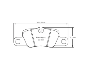 Pagid Racing Rear Brake Pads RSC 3 Black Porsche 911 | 992 | Panamera