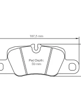 Pagid Racing Rear Brake Pads RSC 3 Black Porsche 911 | 992 | Panamera                                     - 4909 RSC3 - Image 3