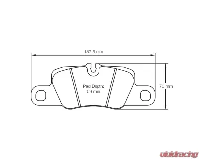 Pagid Racing Rear Brake Pads RSC 3 Black Porsche 911 | 992 | Panamera - 4909 RSC3