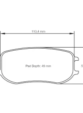 Pagid Racing Rear Brake Pads RSL 1 Yellow Porsche 991 GT3 Cup 2013+                                     - 4921 RSL1 - Image 2
