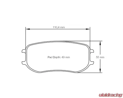 Pagid Racing Rear Brake Pads RSL 1 Yellow Porsche 991 GT3 Cup 2013+ - 4921 RSL1