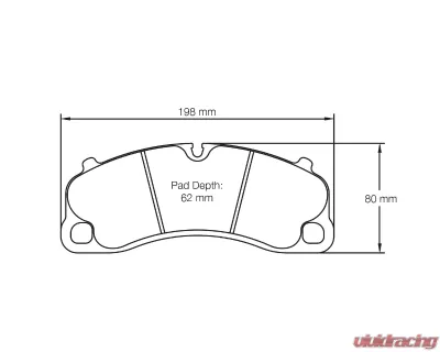 Pagid Racing Front Brake Pads RSL 1 Yellow Porsche 991 GT3 RS 2015-2018 - 4924 RSL1