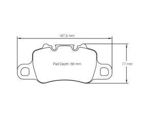 Pagid Racing Rear Brake Pads RSC 2 Black Porsche 718 Cayman GT4 4.0 2019