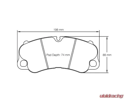 Pagid Racing Front Brake Pads RSL 1 Yellow Porsche 918 Spyder 2013-2015 - 4927 RSL1