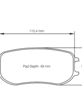 Pagid Racing Front Brake Pads RSL 1 Yellow Porsche Cayman GT4 Clubsport 2016                                     - 4929 RSL1 - Image 2