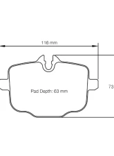 Pagid Racing Rear Brake Pads RSC 1 Black Alpina B5 F1 X 2015                                     - 4932 RSC1 - Image 2
