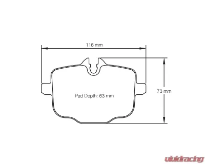 Pagid Racing Rear Brake Pads RSC 1 Black Alpina B5 F1 X 2015 - 4932 RSC1