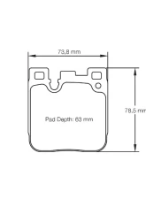 Pagid Racing Rear Brake Pads RSL 1 Yellow Alpina B3 2007-2010                                     - 4933 RSL1 - Image 2