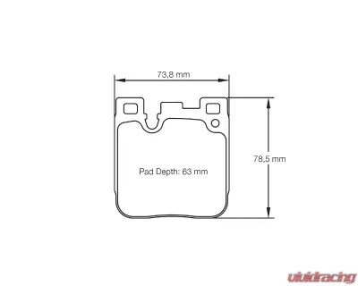 Pagid Racing Rear Brake Pads RSL 1 Yellow Alpina B3 2007-2010 - 4933 RSL1