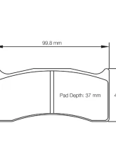 Pagid Racing Brake Pads RS 42 Blue Alcon SR | CAR22 4422 D37                                     - 8000 42 - Image 2