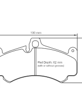 Pagid Racing Front Brake Pads RSL 1 Yellow Porsche 997 GT3 Cup 19mm Pads 2005-2012                                     - 8004 RSL1 - Image 2