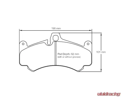 Pagid Racing Front Brake Pads RSL 1 Yellow Porsche 997 GT3 Cup 19mm Pads 2005-2012 - 8004 RSL1