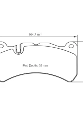 Pagid Racing Front Brake Pads RS 14 Blue Lexus IS-F 2008-2011                                     - 8005 14 - Image 2