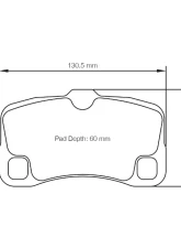 Pagid Racing Front Brake Pads RSL 19 Yellow Porsche 997 GT3 | GT3 Cup | GT3 Rally | GT3 RS                                     - 8006 19 - Image 2