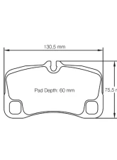 Pagid Racing Rear Brake Pads RSC 1 Black Porsche 997 GT3 Cup 17 mm thick pads 2005-2012                                     - 8008 RSC1 - Image 2