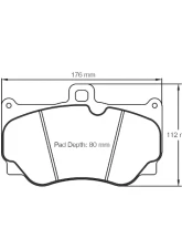 Pagid Racing Brake Pads RST 1 Red Alcon CAR17 4417 Calipers                                     - 8011 RST1 - Image 2