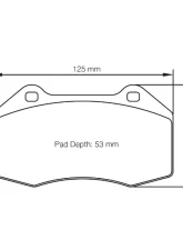 Pagid Racing Rear Brake Pads RSL 1 Yellow Alfa Romeo 4C | Opel Adam Rallye Cup                                     - 8023 RSL1 - Image 2