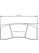 Pagid Racing Front Brake Pads RST 1 Red Mitsubishi Lancer Evo IX Gravel Rally 2005-2007                                     - 8030 RST1 - Image 2