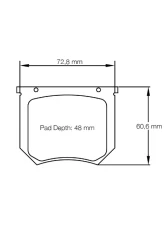 Pagid Racing Front Brake Pads RSH 42 Light Blue Lotus 23 1962-1966                                     - 8032 H42 - Image 3
