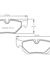 Pagid Racing Rear Brake Pads RSL 1 Yellow BMW 320i 2005-2011                                     - 8035 RSL1 - Image 2