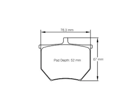 Pagid Racing Brake Pads RSH 42 Light Blue AP Racing CP2372 D52 Caliper