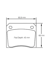 Pagid Racing Rear Brake Pads RSH 29E Light Blue AC Cobra 428 7.0 1967-1974                                     - 8041 H29E - Image 2