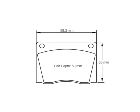 Pagid Racing Front Brake Pads RSH 42 Light Blue AC Cobra 428 7.0 1967-1974