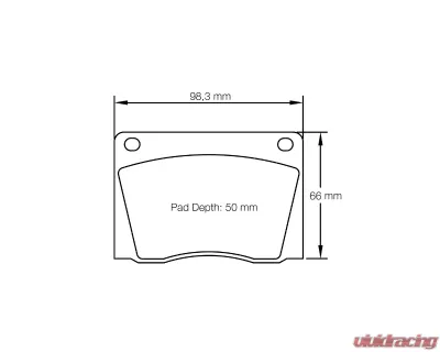 Pagid Racing Front Brake Pads RSH 29E Light Blue AC Cobra 428 7.0 1967-1974 - 8042 H29E