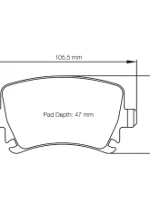 Pagid Racing Rear Brake Pads RSL 19 Yellow Audi A3 2.0 Quattro 2004-2013                                     - 8046 19 - Image 2