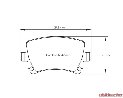 Pagid Racing Rear Brake Pads RSL 19 Yellow Audi A3 2.0 Quattro 2004-2013 - 8046 19
