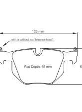 Pagid Racing Rear Brake Pads RSL 19 Yellow BMW 335i 2006-2011                                     - 8051 19 - Image 2