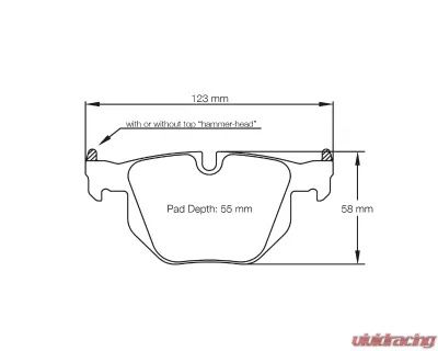 Pagid Racing Rear Brake Pads RSL 19 Yellow BMW 335i 2006-2011 - 8051 19