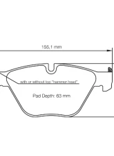 Pagid Racing Front Brake Pads RSC 1 Black BMW M3 2007-2013                                     - 8053 RSC1 - Image 2